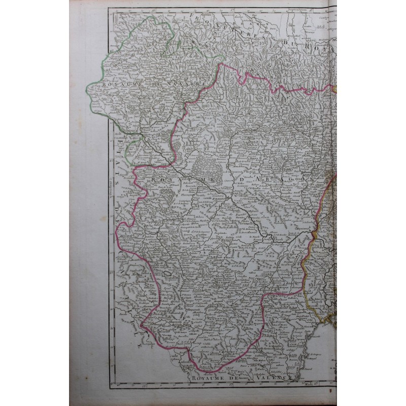 Carte de la Couronne d Aragon par Robert De VAUGONDY 18ème siècle