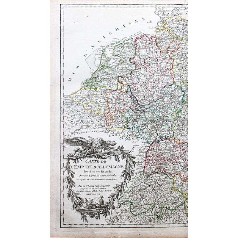 Carte de l'empire d'Allemagne divisé en dix cercles - par Robert De ...