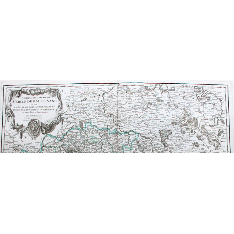 Mapa Del Círculo De Alta Sajonia Parte Sur Por Robert De Vaugondy Siglo Xviii 2674