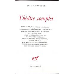 LA PLEIADE N°302 : Jean Giraudoux - Théâtre complet